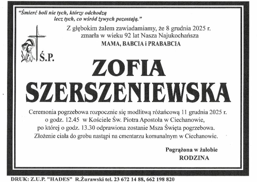 ZOFIA SZERSZENIEWSKA