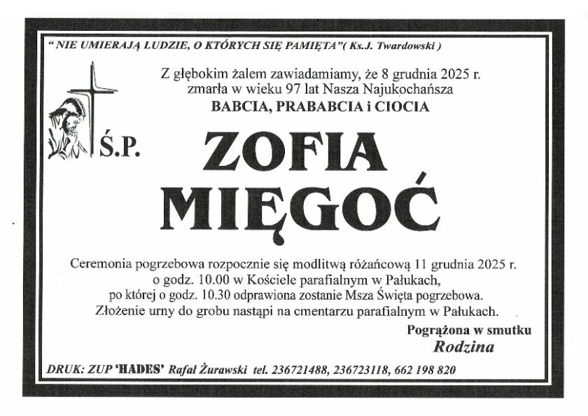 ZOFIA MIĘGOĆ