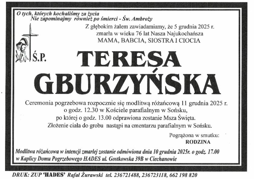 TERESA GBURZYŃSKA