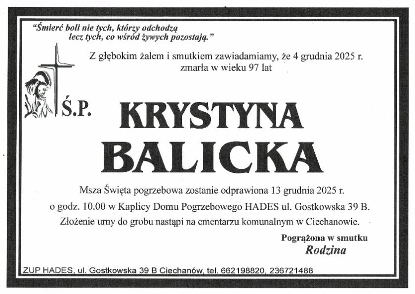 KRYSTYNA BALICKA