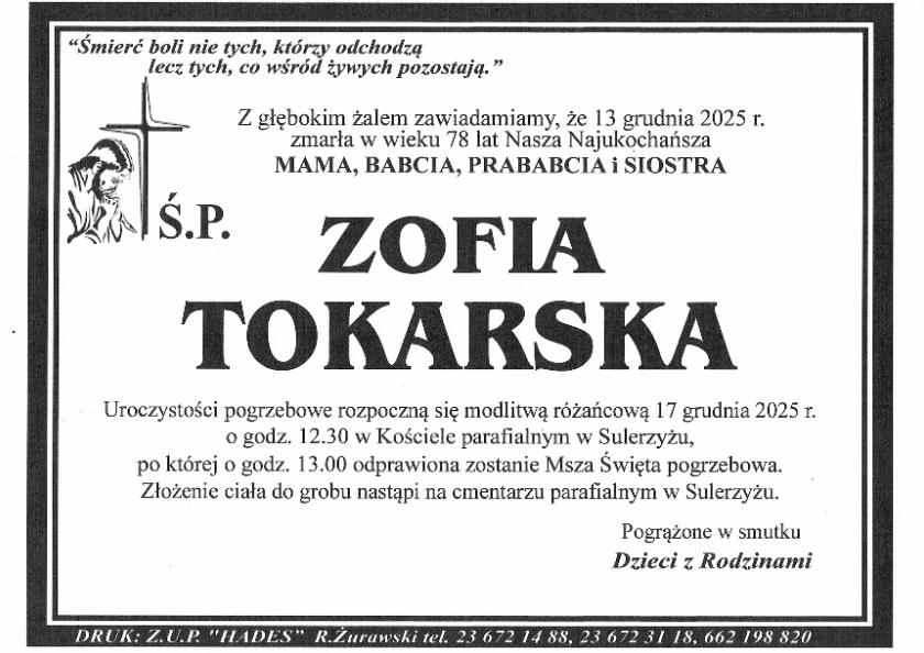 ZOFIA TOKARSKA 