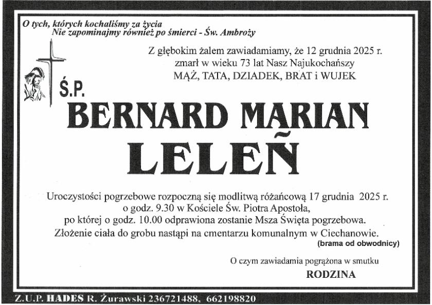 BERNARD MARIAN LELEŃ