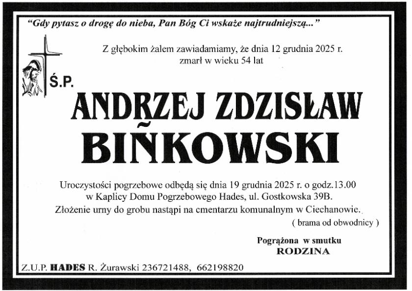 ANDRZEJ  ZDZISŁAW BIŃKOWSKI