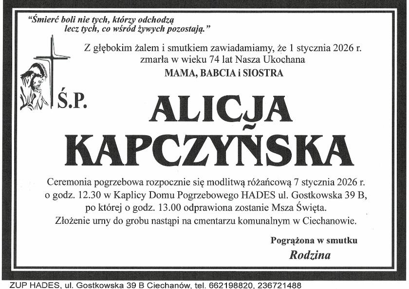 ALICJA KAPCZYŃSKA