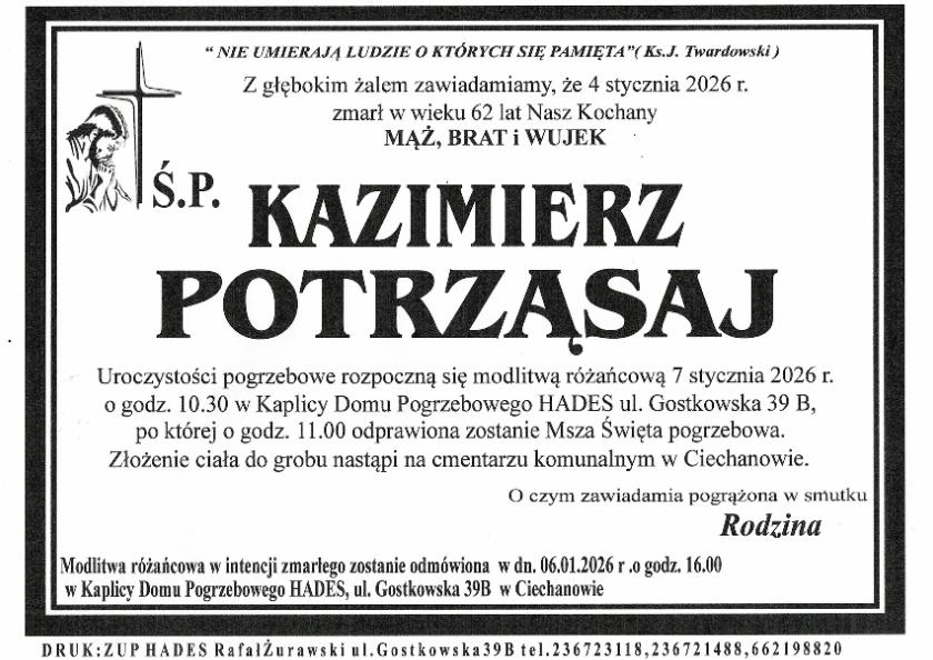 KAZIMIERZ POTRZĄSAJ
