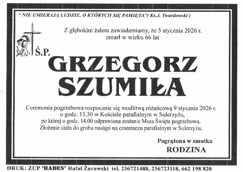 GRZEGORZ SZUMIŁA