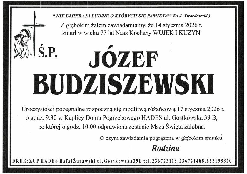 JÓZEF BUDZISZEWSKI