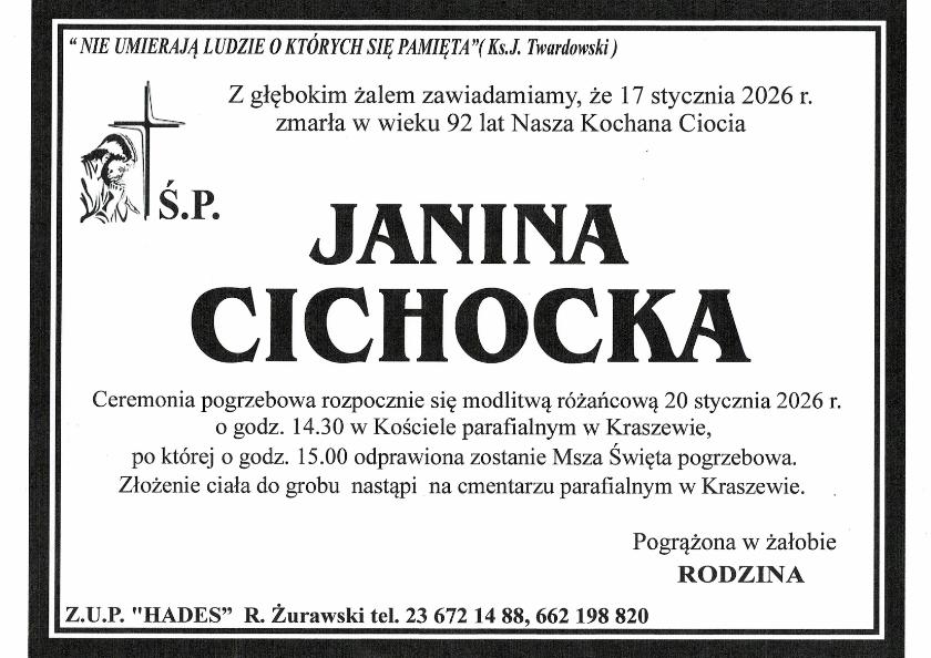 JANINA CICHOCKA