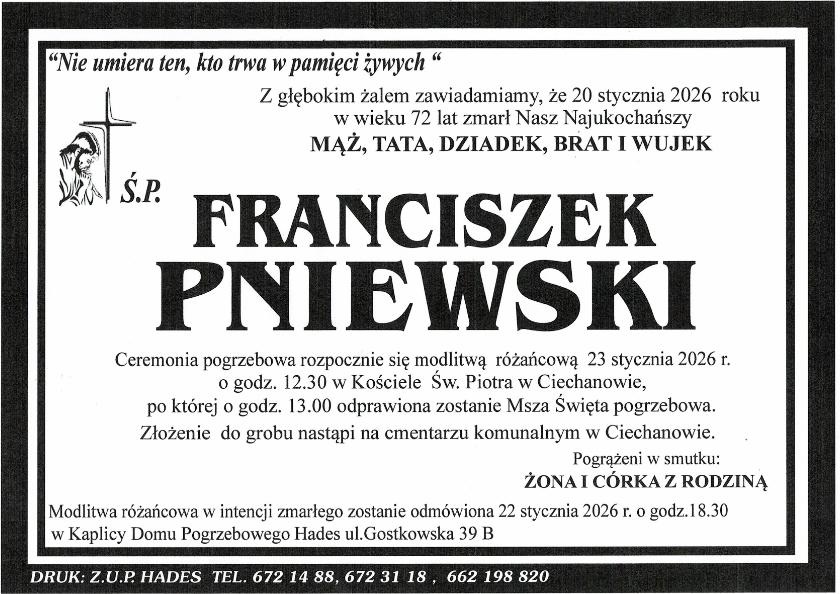 FRANCISZEK PNIEWSKI