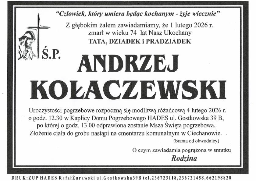 ANDRZEJ  KOŁACZEWSKI
