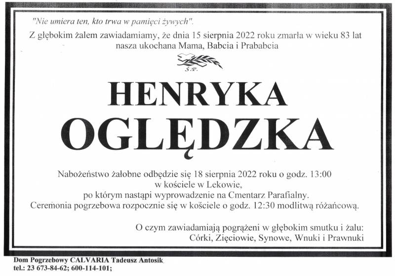 Henryka Oględzka