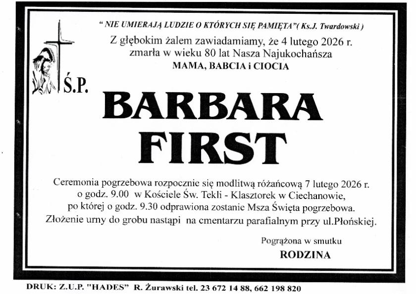 BARBARA FIRST 