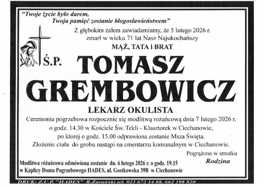 TOMASZ GREMBOWICZ