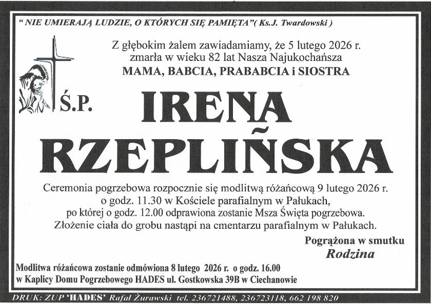 IRENA RZEPLIŃSKA