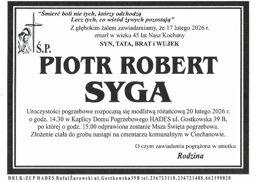 PIOTR ROBERT SYGA