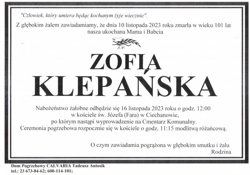 Zofia Klepańska