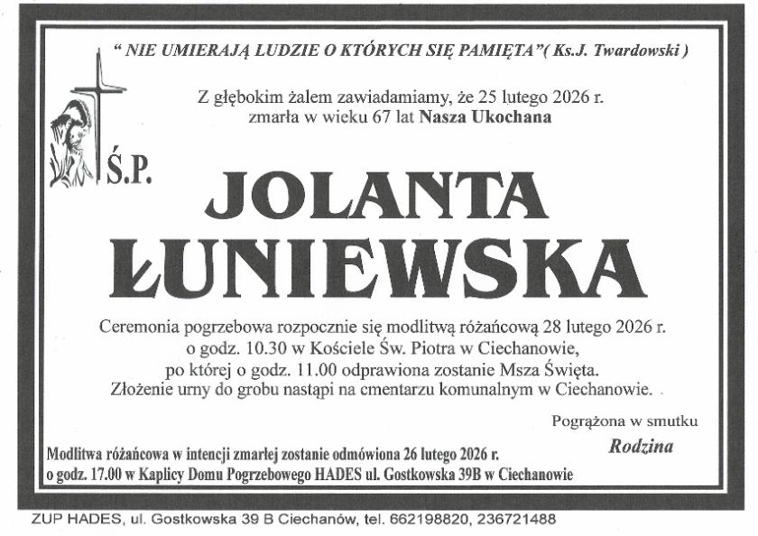 JOLANTA ŁUNIEWSKA