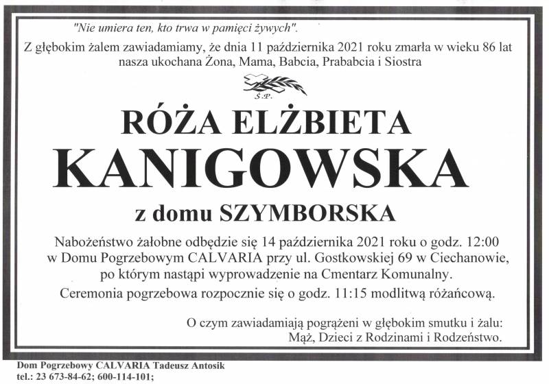 Róża Elżbieta Kanigowska