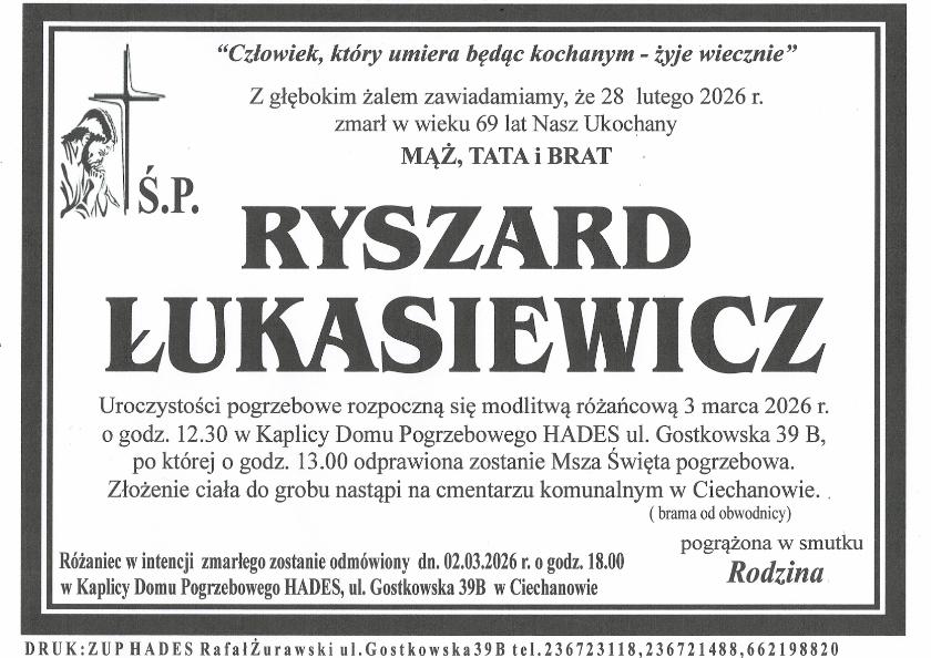RYSZARD ŁUKASIEWICZ