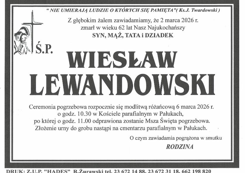 WIESŁAW LEWANDOWSKI