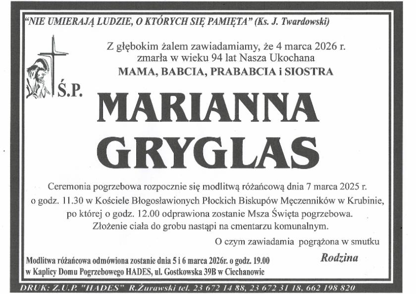 MARIANNA GRYGLAS