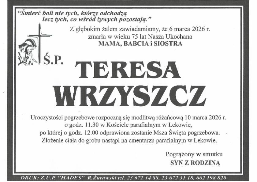 TERESA WRZYSZCZ
