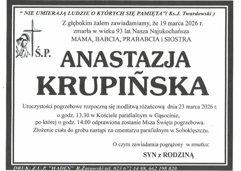 ANASTAZJA KRUPIŃSKA