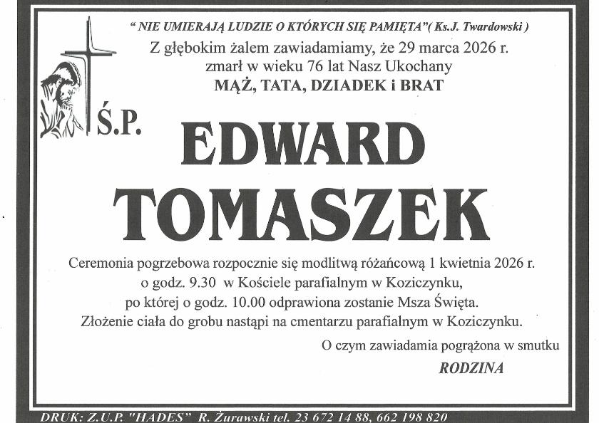 EDWARD TOMASZEK