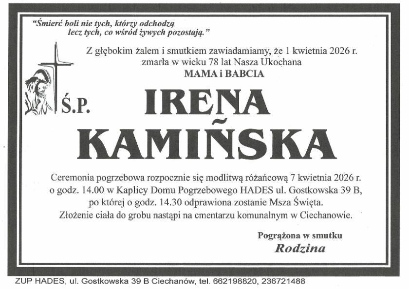 IRENA  KAMIŃSKA