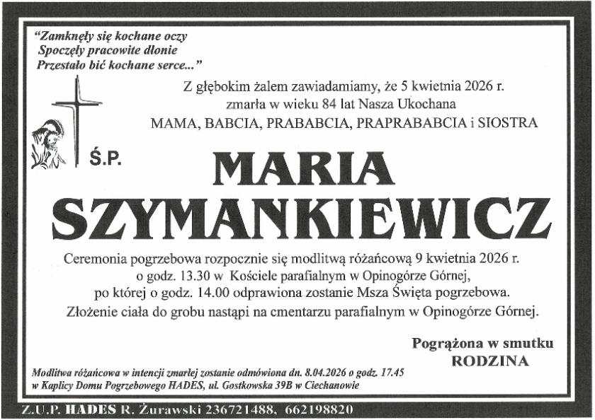 MARIA SZYMANKIEWICZ 