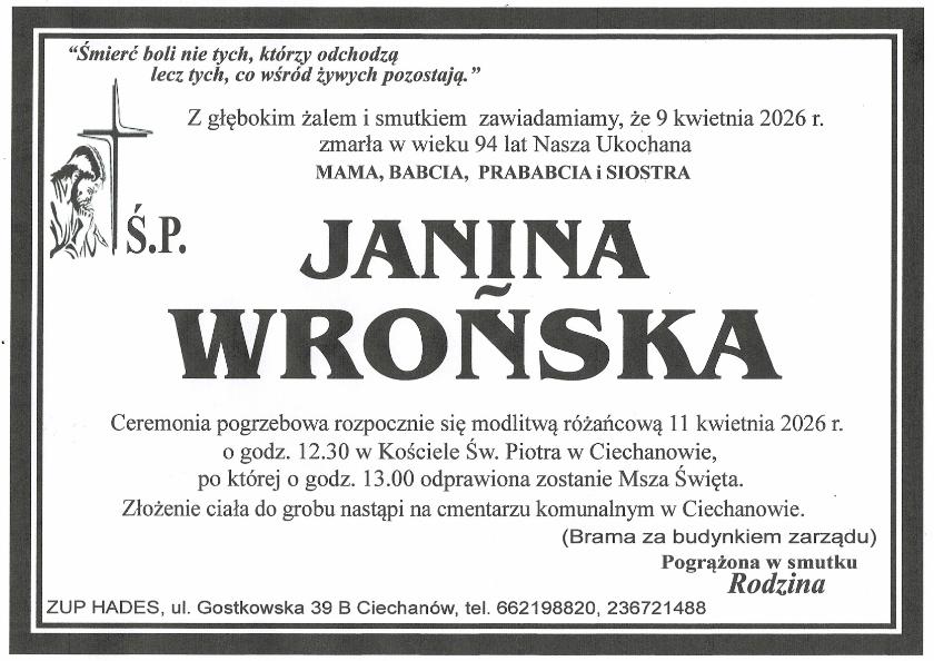 JANINA WROŃSKA