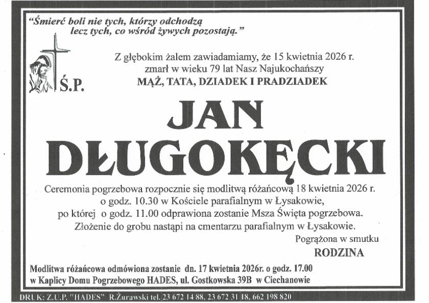 JAN DŁUGOKĘCKI
