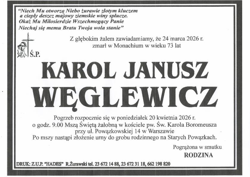 KAROL JANUSZ WĘGLEWICZ 