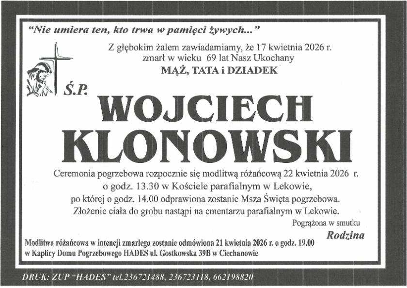 WOJCIECH  KLONOWSKI