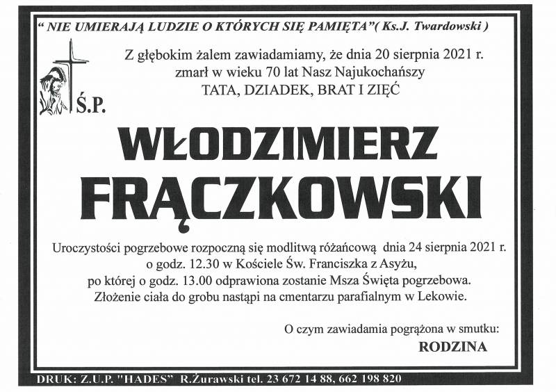 WŁODZIMIERZ FRĄCZKOWSKI
