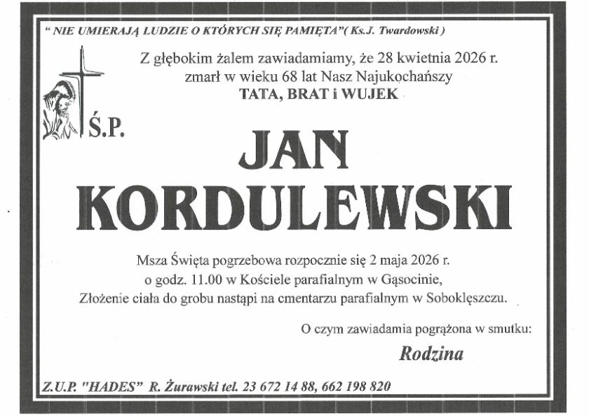 JAN KORDULEWSKI