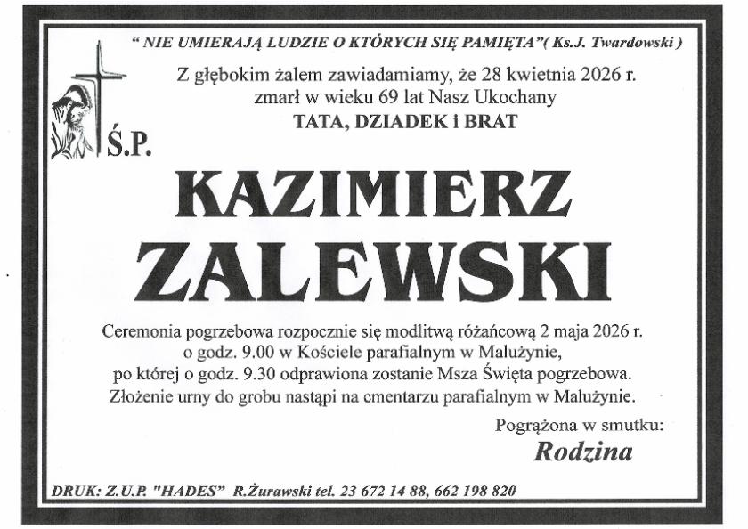 KAZIMIERZ ZALEWSKI