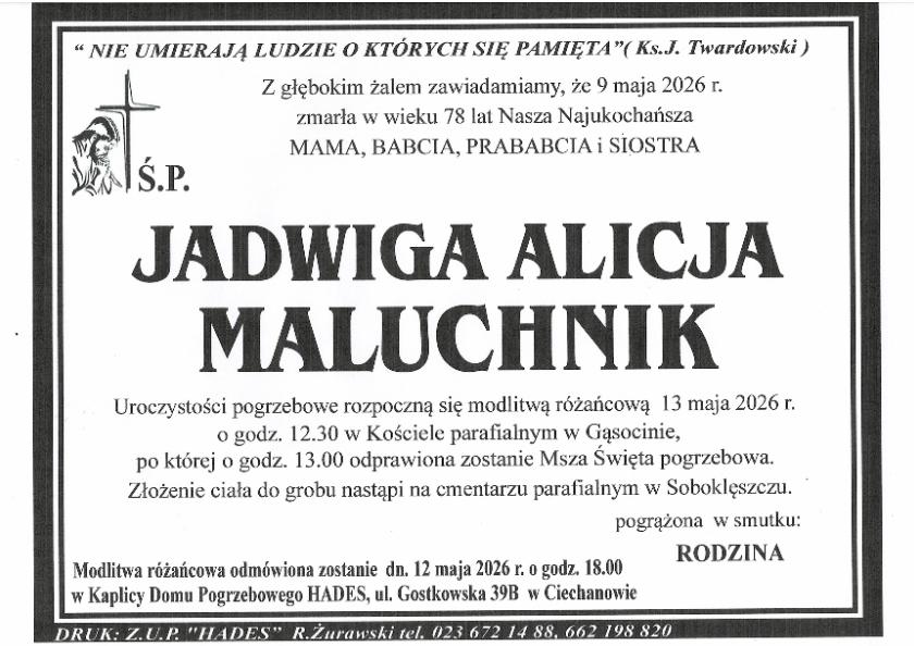 JADWIGA ALICJA MALUCHNIK