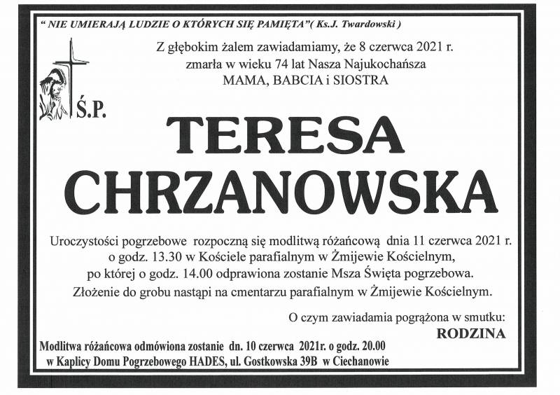 TERESA CHRZANOWSKA