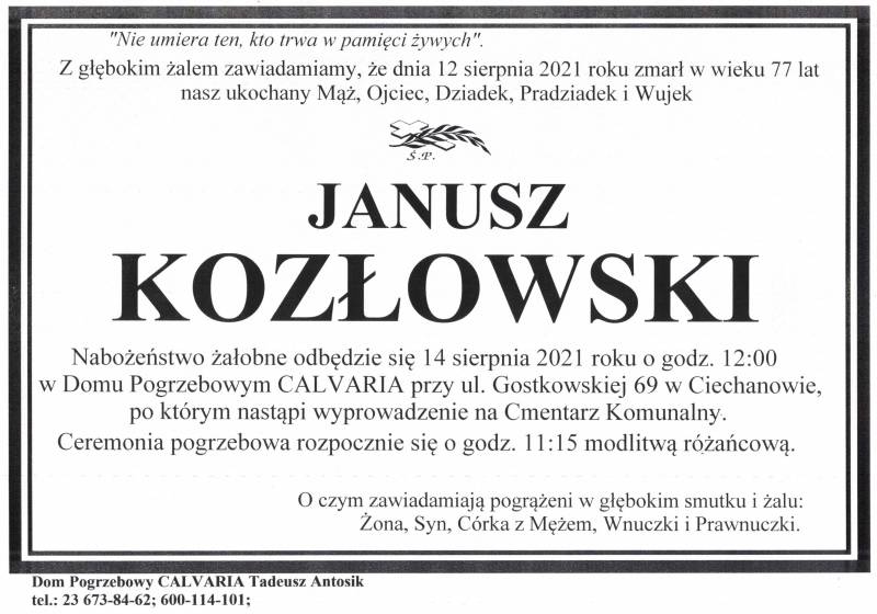 Janusz Kozłwoski