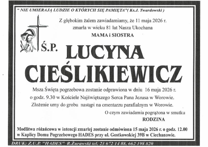 LUCYNA CIEŚLIKIEWICZ