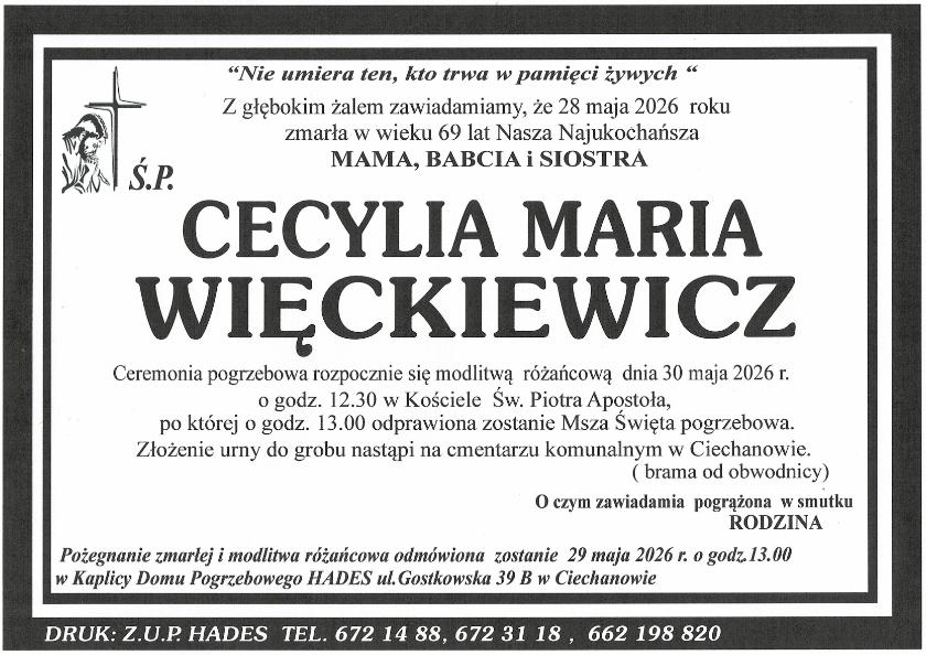 CECYLIA MARIA WIĘCKIEWICZ