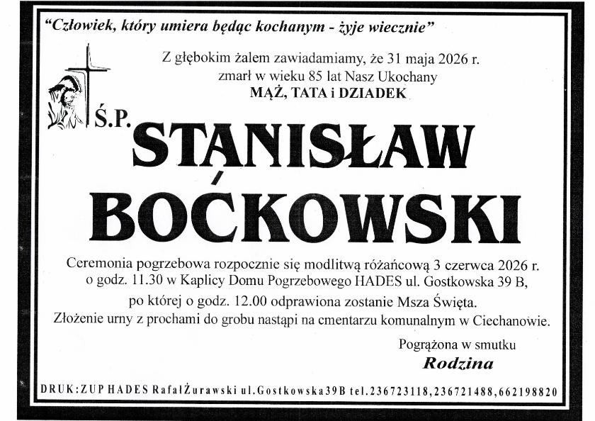 STANISŁAW BOĆKOWSKI