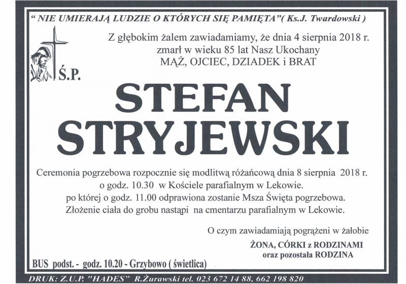 STEFAN STRYJEWSKI