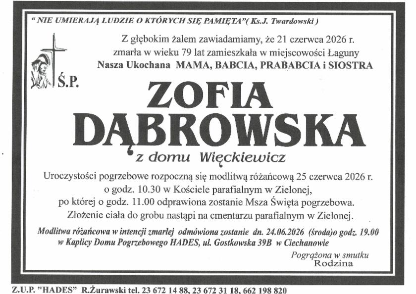ZOFIA DĄBROWSKA