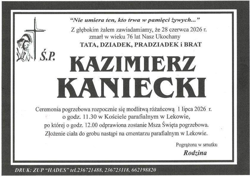 KAZIMIERZ KANIECKI