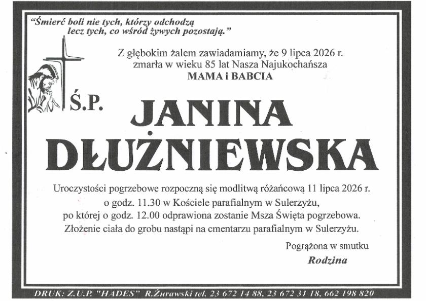 JANINA DŁUŻNIEWSKA
