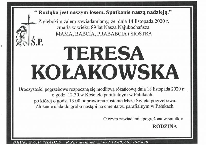 TERESA KOŁAKOWSKA