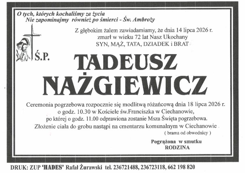 TADEUSZ NAŻGIEWICZ