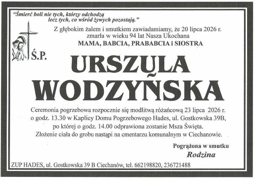 URSZULA WODZYŃSKA
